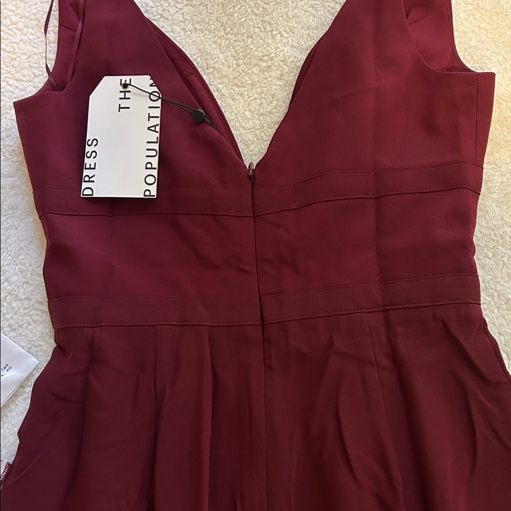 Dress The Population - Viola Gown deep wine/burgundy color - Picture 7 of 8